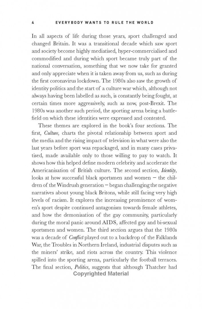 Roger Domeneghetti: Everybody Wants to Rule the World. Britain, Sport and the 1980s