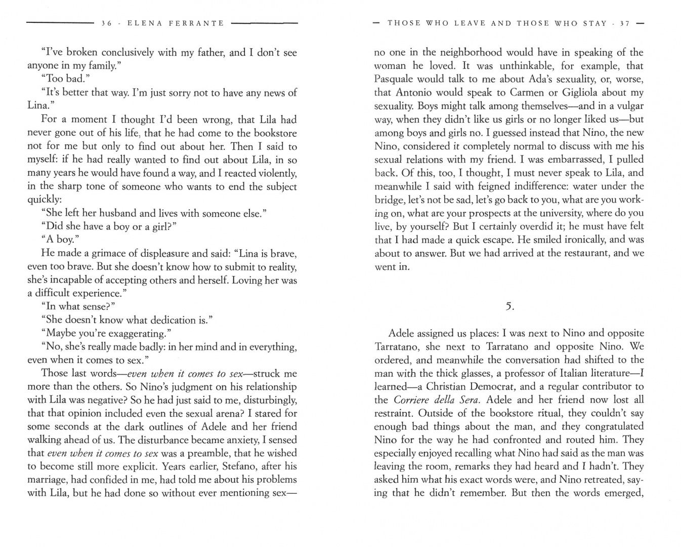 Elena Ferrante: Those Who Leave and Those Who Stay