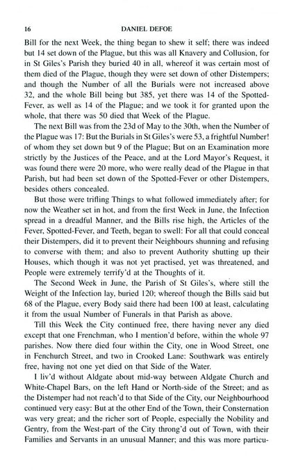 Daniel Defoe: A Journal of the Plague Year