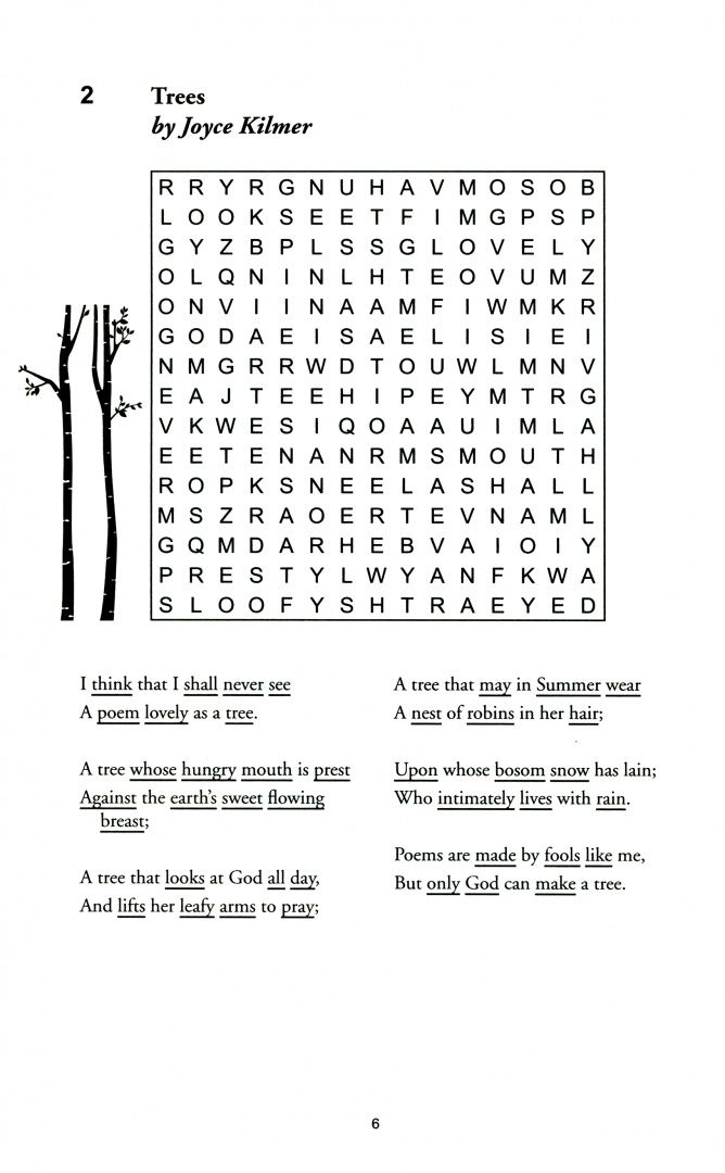 Eric Saunders: Poetry Wordsearch. Read the poems, solve the puzzles
