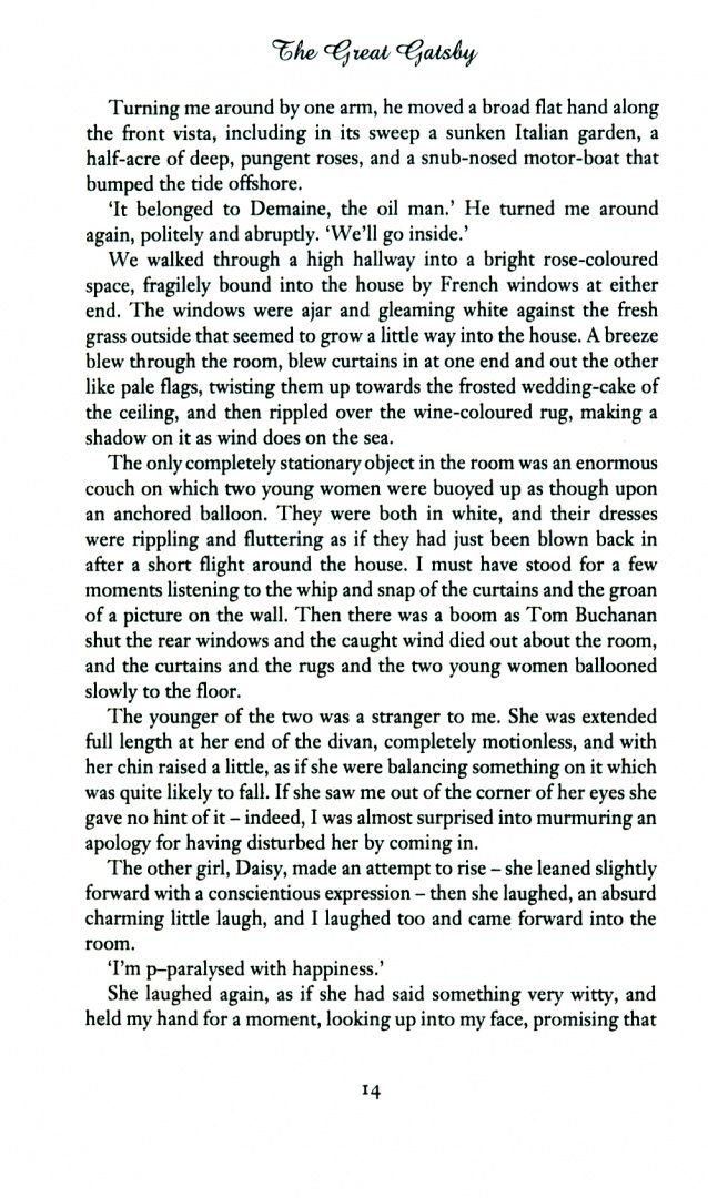Francis Fitzgerald: The Great Gatsby