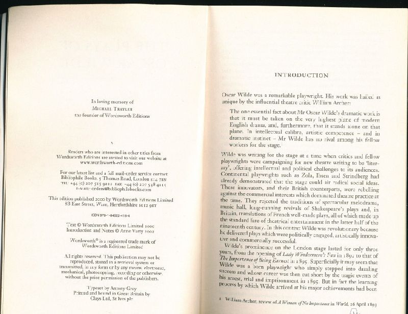 Oscar Wilde: The Plays of Oscar Wilde