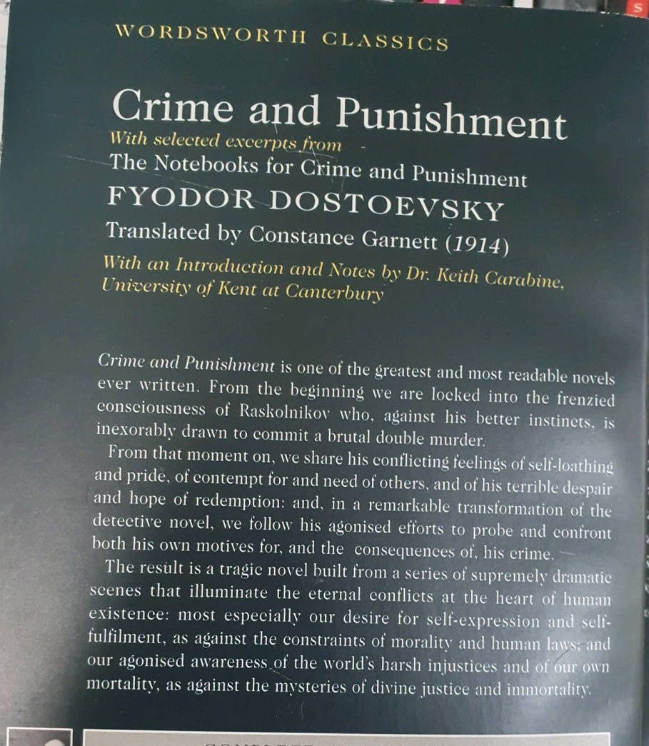 Fyodor Dostoevsky: Crime and Punishment
