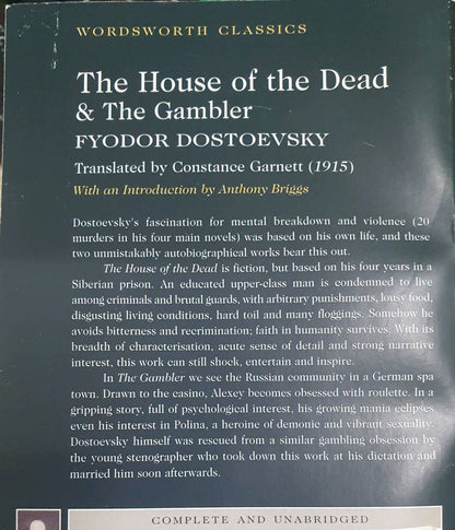 Fyodor Dostoevsky: The House of the Dead & The Gambler
