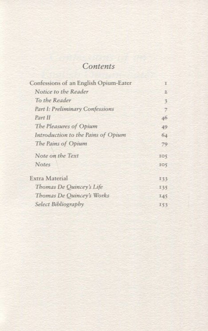 Quincey de: The Confessions of an English Opium-Eater and Other Writings