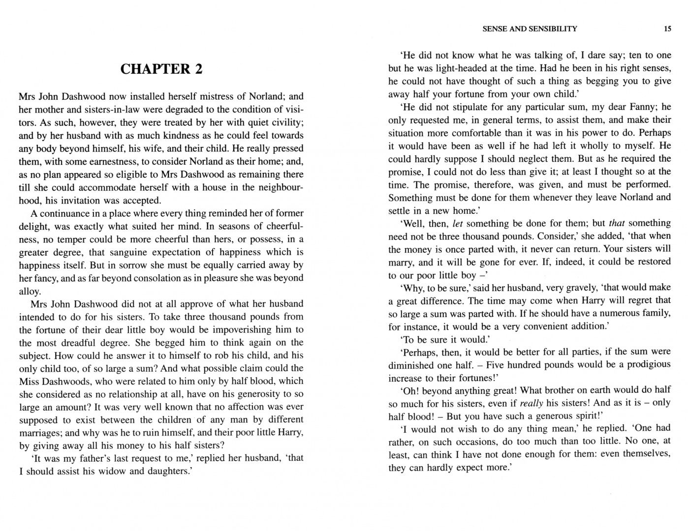 Jane Austen: Sense and Sensibility