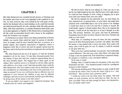 Jane Austen: Sense and Sensibility