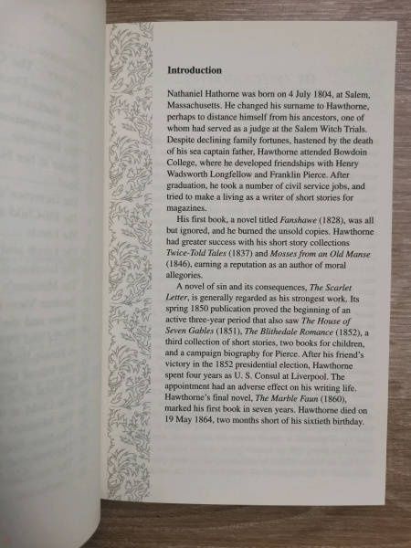Nathaniel Hawthorne: The Scarlet Letter