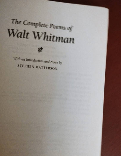 Walt Whitman: The Complete Poems of Walt Whitman