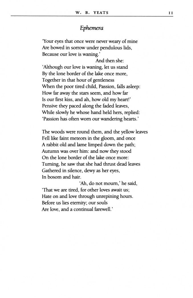 William Yeats: The Collected Poems of W. B. Yeats