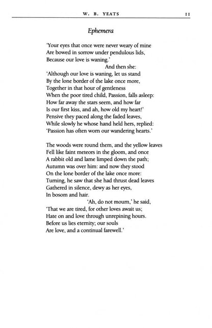 William Yeats: The Collected Poems of W. B. Yeats