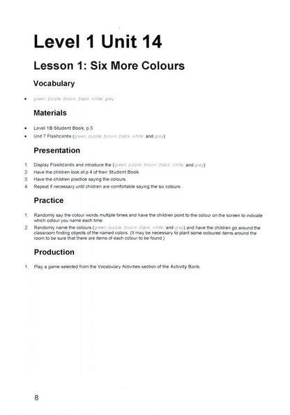 Wade Nichols: Fun English for Schools Teacher's Guide 1B