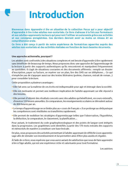 Marie Laparade: Focus. Apprendre à lire en situation. Adultes débutants + corriges