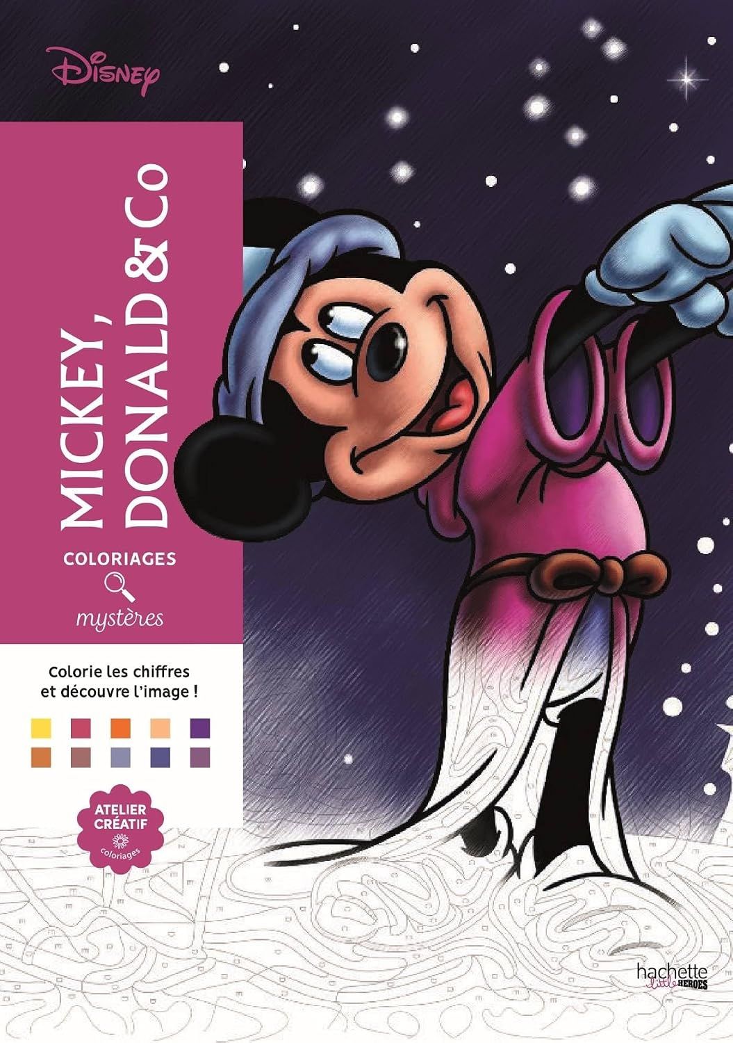 Раскраска по номерам «Coloriages mystères Disney - Mickey, Donald & Co»