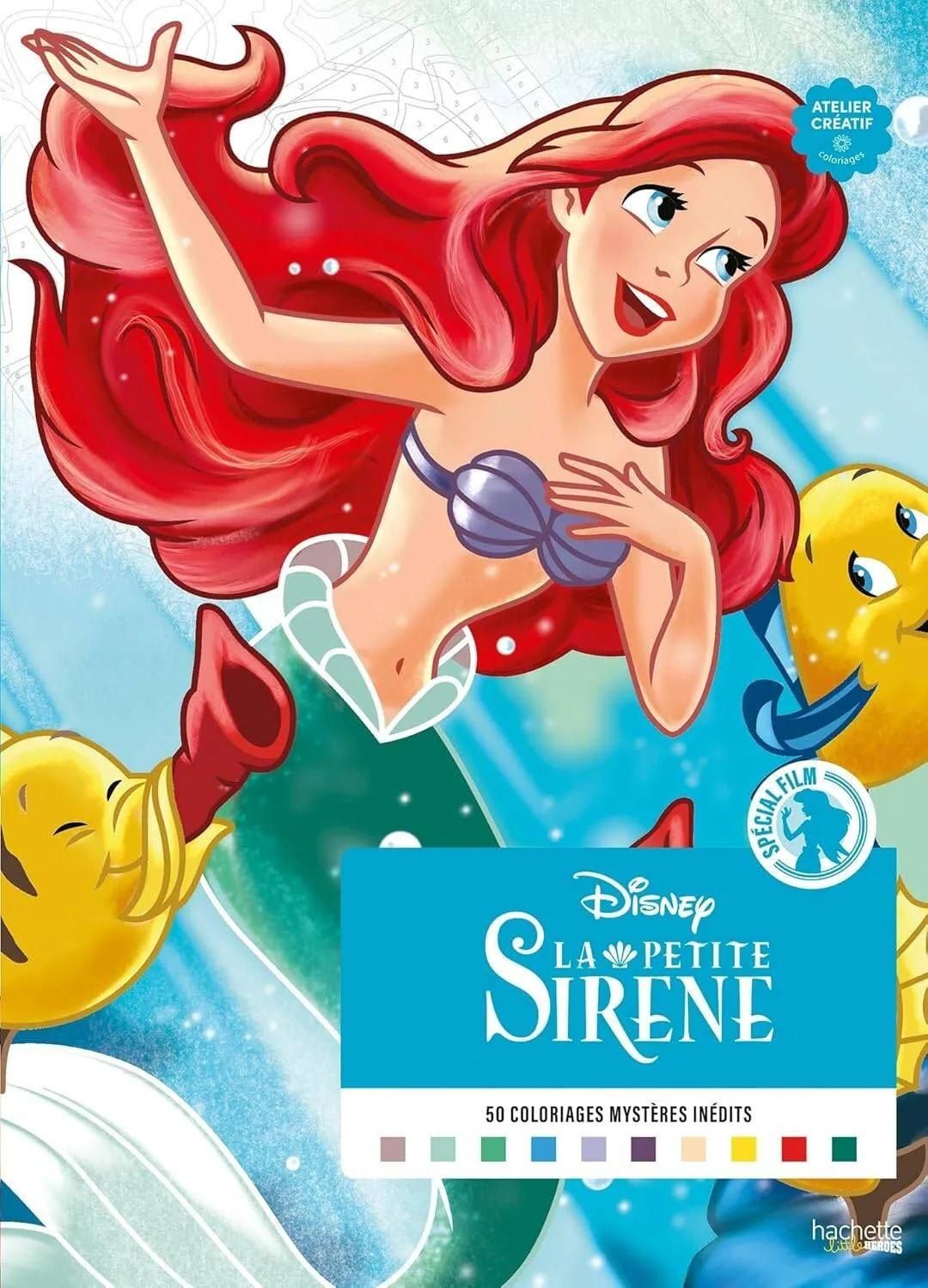 William Bal: Раскраска по номерам Coloriages mysteres Disney - LAPETITE SIRENE