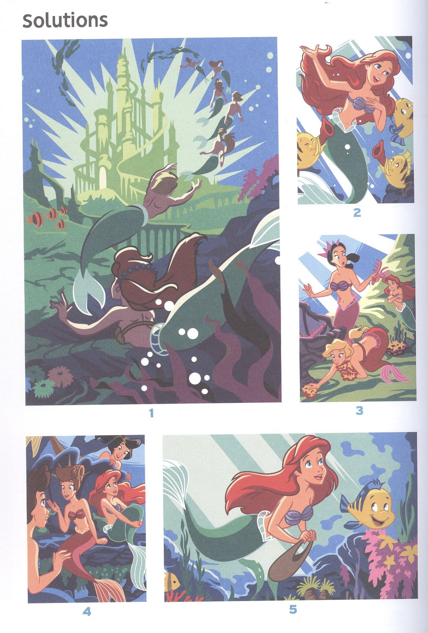 William Bal: Раскраска по номерам Coloriages mysteres Disney - LAPETITE SIRENE