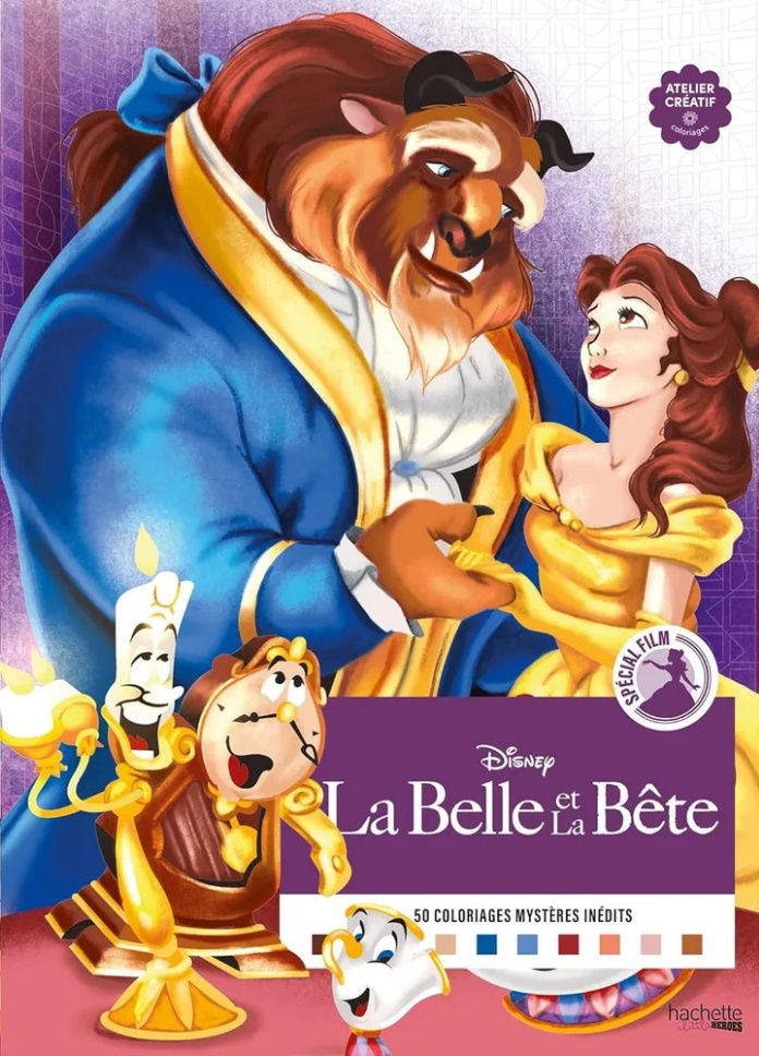 Eugénie Varone: Раскраска по номерам «Coloriages mystères Spécial film La Belle et la Bête»