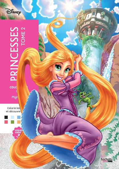 Coloriages mysteres Disney Princesses Tome 2 Раскраска Волшебный мир Диснея Принцессы Том 2 /Книги на английском языке