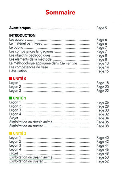Ruiz E.: Clémentine 2. A1.1. Guide pédagogique