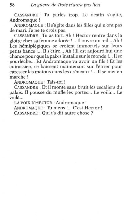 Jean Giraudoux: La Guerre de Troie n'aura pas lieu