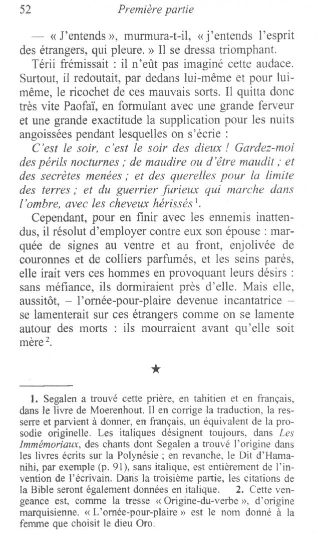 Victor Segalen: Les Immémoriaux