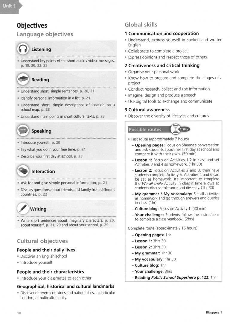 Laura Broadbent: Bloggers 1. A1-A2. Teacher's Book