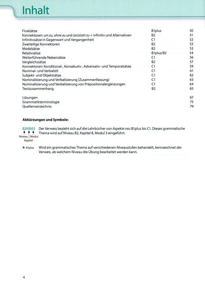 Tanja Mayr-Sieber: Aspekte neu. B1 plus bis C1. Grammatik. Mittelstufe Deutsch