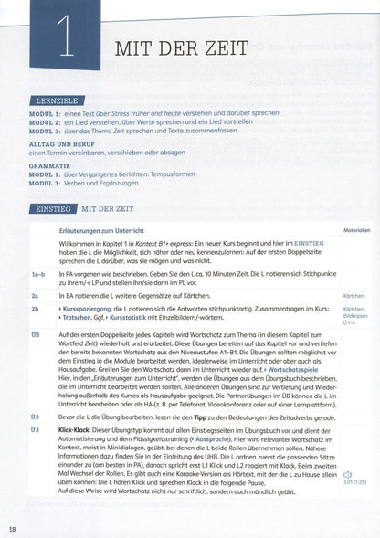 Birgitta Frohlich: Kontext. B1+ express. Unterrichtshandbuch. Deutsch als Fremdsprache