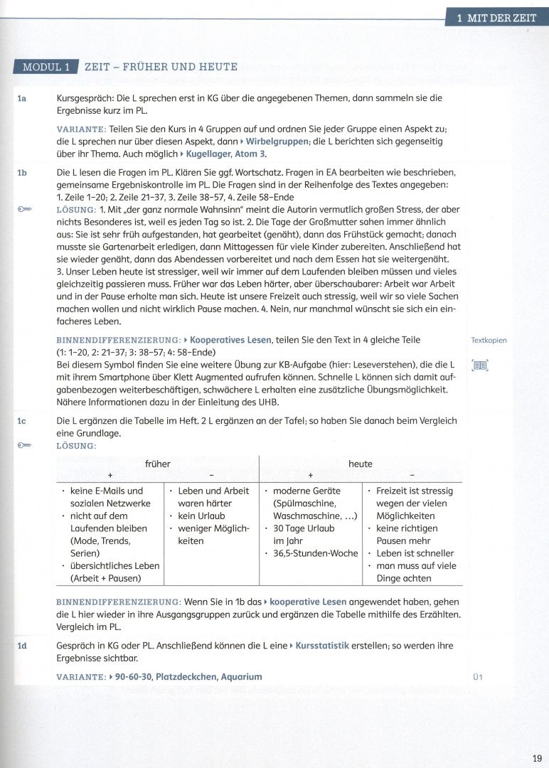 Birgitta Frohlich: Kontext. B1+ express. Unterrichtshandbuch. Deutsch als Fremdsprache