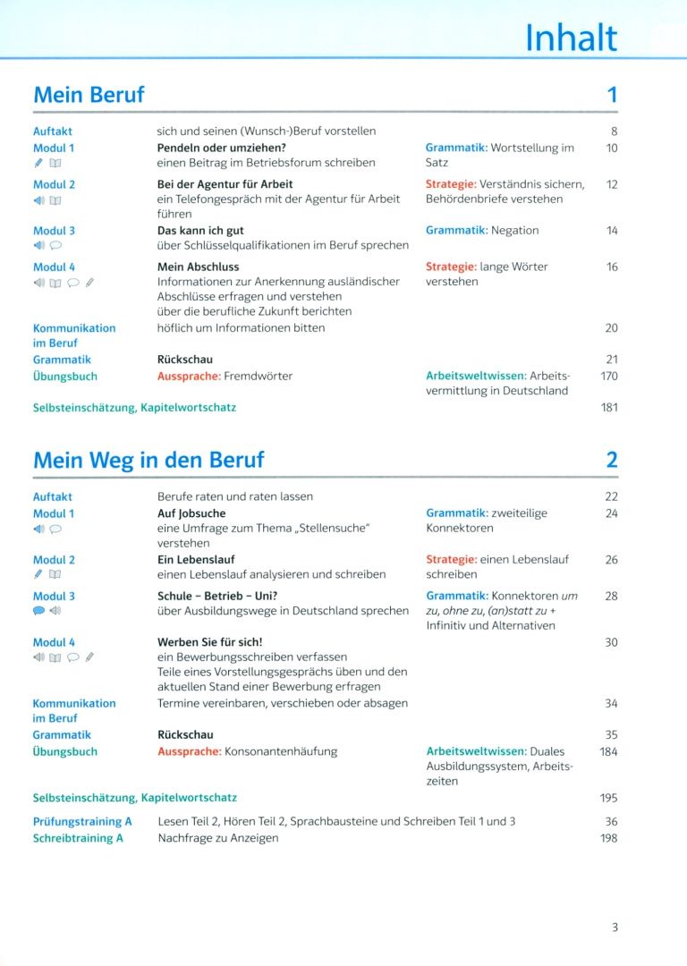 Helen Schmitz: Aspekte Beruf B2. Deutsch für Berufssprachkurse. Kurs- und Übungsbuch mit Audios
