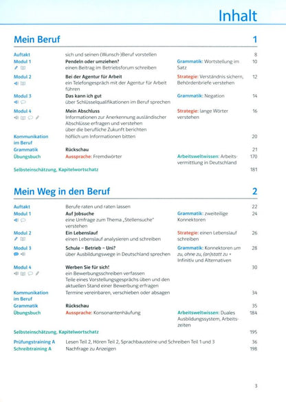 Helen Schmitz: Aspekte Beruf B2. Deutsch für Berufssprachkurse. Kurs- und Übungsbuch mit Audios