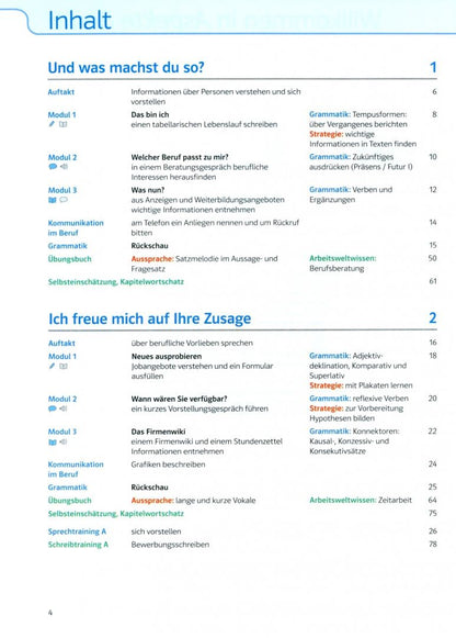 Corinna Gerhard: Aspekte Beruf B1/B2 Brückenelement und B2. Paket aus den Kurs- und Übungsbüchern