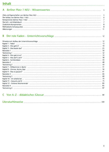 Berliner Platz 1 NEU. Deutsch im Alltag. Lehrerhandbuch