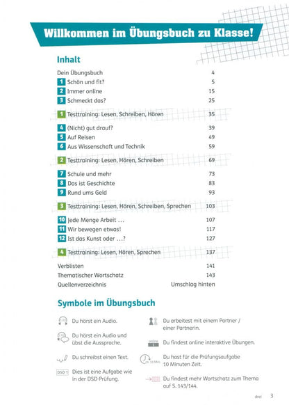 Tanja Sieber: Klasse! B1. Ubungsbuch mit Audios. Deutsch fur Jugendliche