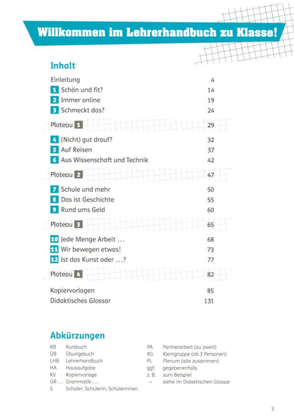 Birgitta Frohlich: Klasse! B1. Lehrerhandbuch
