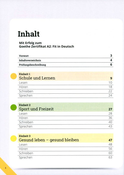 Karin Vavatzanidis: Mit Erfolg zum Goethe-Zertifikat A2. Fit in Deutsch. Übungs- und Testbuch