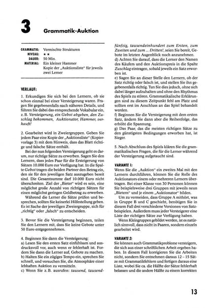 66 Grammatikspiele. Deutsch als Fremdsprache