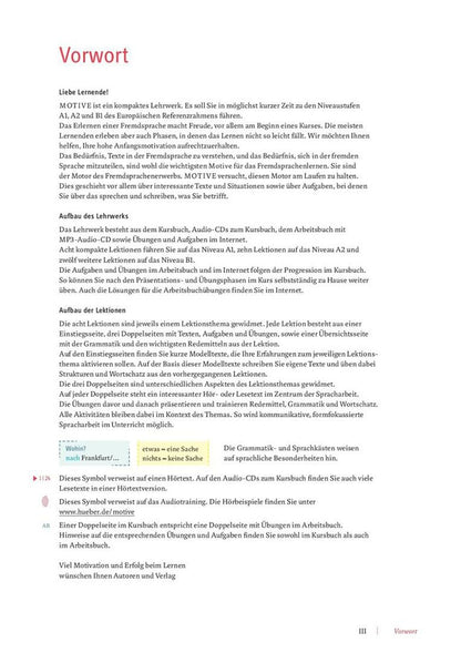Herbert Puchta: Motive A1. Kursbuch, Lektion 1–8. Kompaktkurs DaF. Deutsch als Fremdsprache