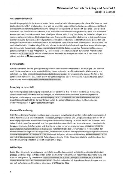 Anja Schwennsen: Miteinander! Deutsch für Alltag und Beruf A1.2. Lehrerhandbuch. Deutsch als Zweitsprache