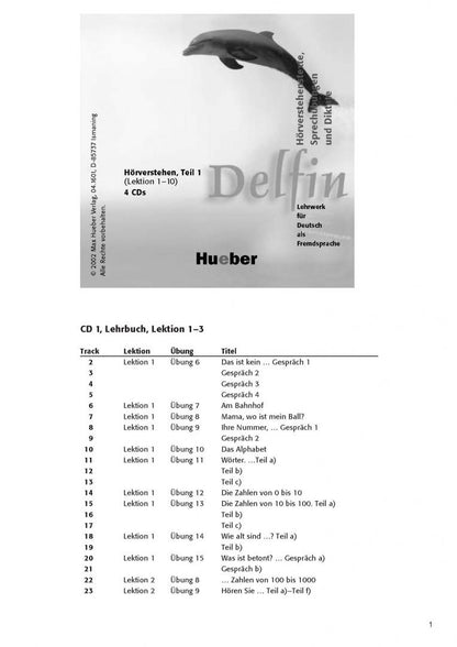 Jutta Muller: Delfin. 4 Audio-CDs, Hörverstehen, Teil 1 Lekt. 1–10. Lehrwerk für Deutsch als Fremdsprache. Deutsch