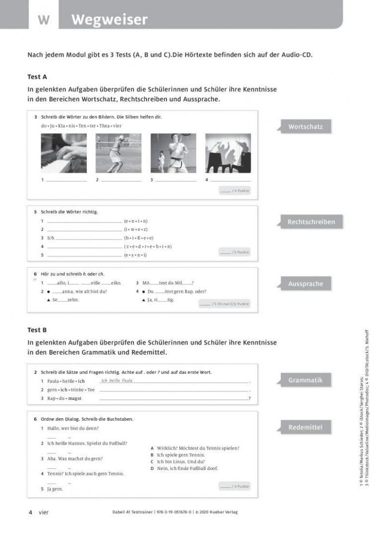 Gabriele Kopp: Dabei! A1. Testtrainer mit Audio-CD. Deutsch für Jugendliche. Deutsch als Fremdsprache