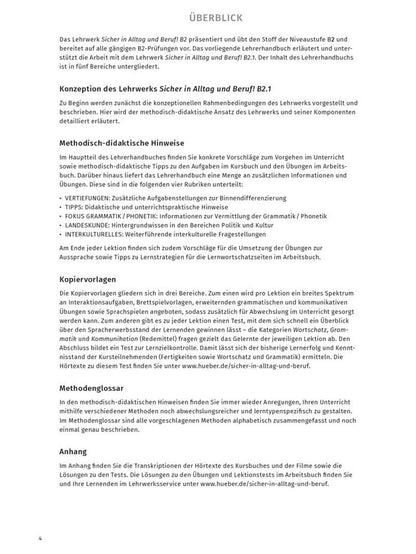 Susanne Wagner: Sicher in Alltag und Beruf! B2.1. Lehrerhandbuch. Deutsch als Zweitsprache