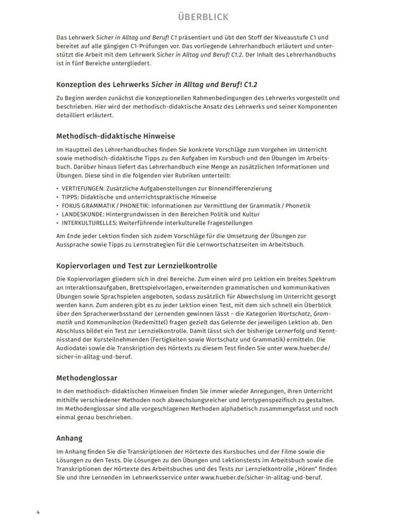 Sonke Andresen: Sicher in Alltag und Beruf! C1.2. Lehrerhandbuch. Deutsch als Zweitsprache