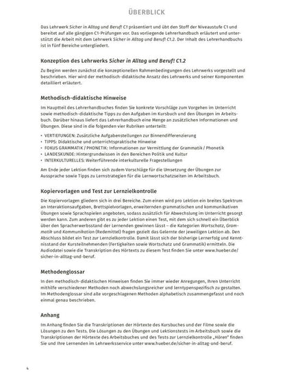 Sonke Andresen: Sicher in Alltag und Beruf! C1.2. Lehrerhandbuch. Deutsch als Zweitsprache