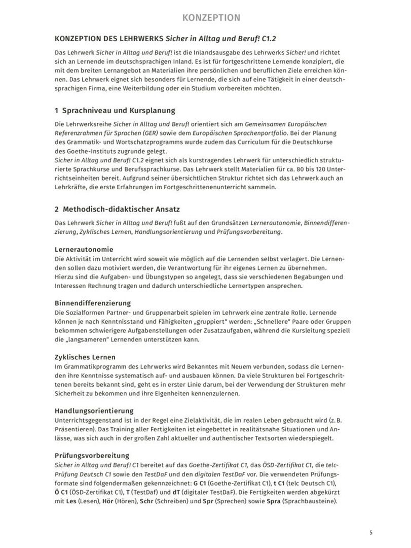 Sonke Andresen: Sicher in Alltag und Beruf! C1.2. Lehrerhandbuch. Deutsch als Zweitsprache