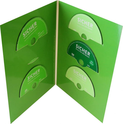Michaela Perlmann-Balme: Sicher in Alltag und Beruf! C1. 2 Audio-CDs zum Kursbuch, 2 Audio-CDs zum Arbeitsbuch und 1 DVD