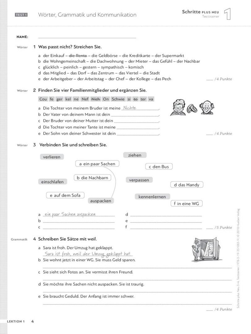 Dagmar Giersberg: Schritte plus Neu 3+4. Testtrainer mit Audio-CD. Deutsch als Zweitsprache