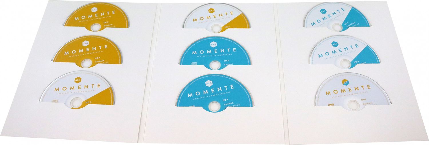 Julia Braun-Podeschwa: Momente. A2. Medienpaket. Audio-CDs und DVD zum Kurs- und Arbeitsbuch. Deutsch als Fremdsprache