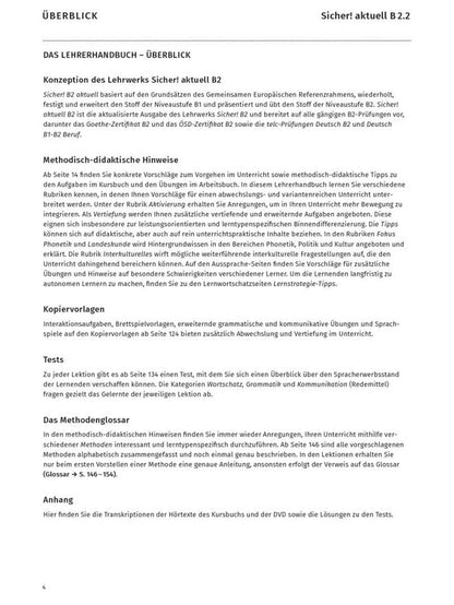 Susanne Wagner: Sicher! aktuell B2.2. Lehrerhandbuch. Deutsch als Fremdsprache