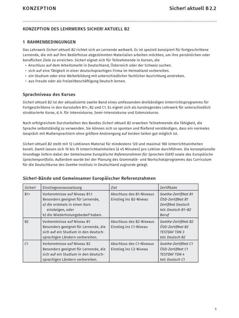 Susanne Wagner: Sicher! aktuell B2.2. Lehrerhandbuch. Deutsch als Fremdsprache